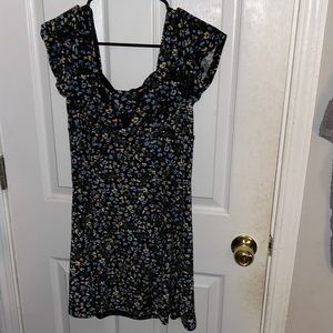 Floral Planet Gold Dress